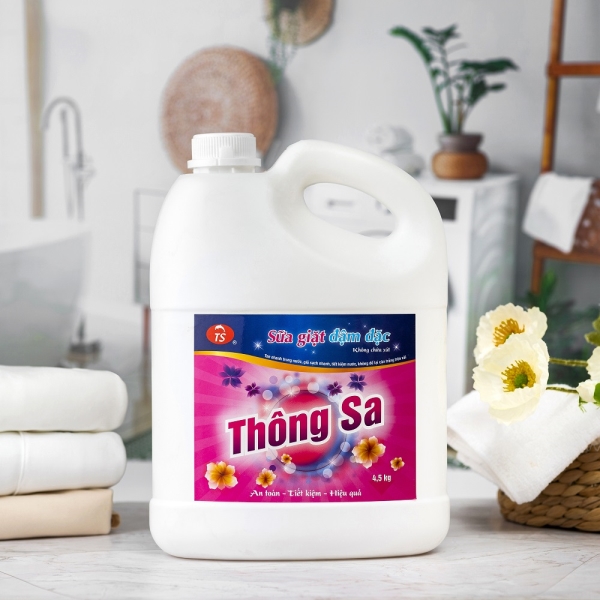 Sữa giặt Thông Sa TS12 cho đồ trắng - Hóa Mỹ Phẩm Thông Sa - Công Ty TNHH Tổng Hợp Thông Sa